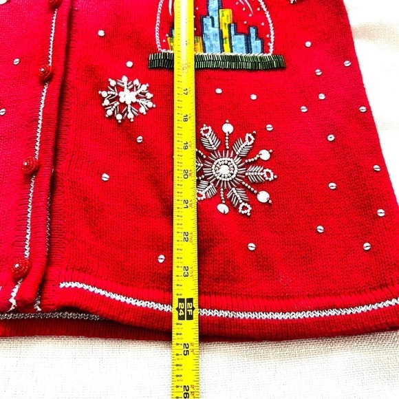 Vintage ALL POINTS Ugly Christmas Sweater Size L - Picture 7 of 9
